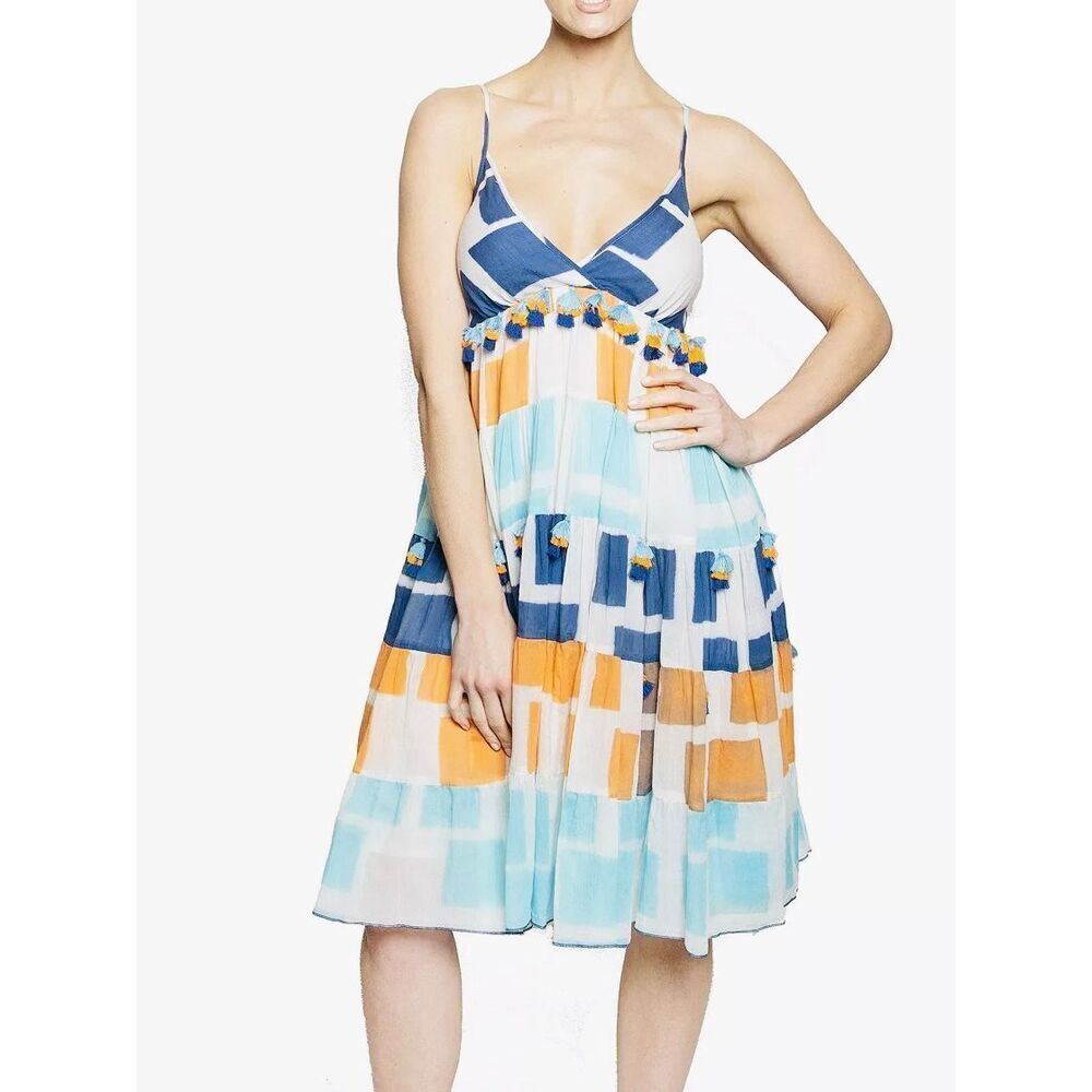 NEW AREA STARS Women’s Extra Small St. Tropez Batiq Tassel Dress